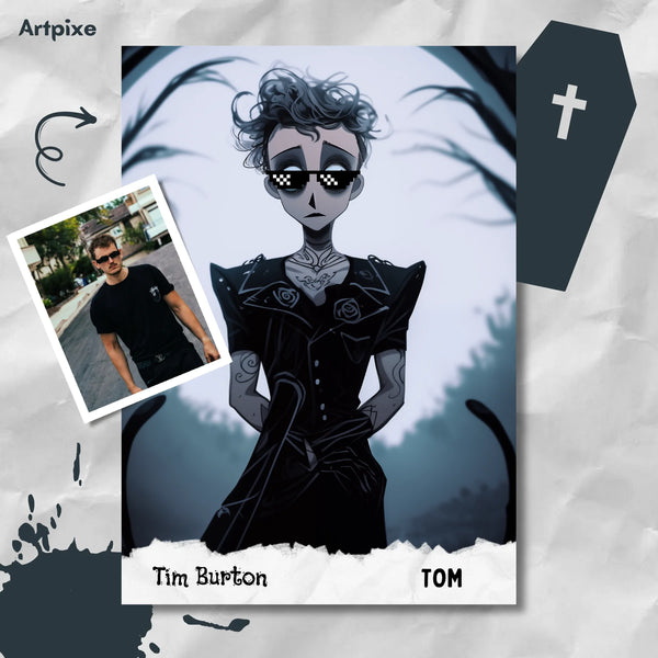 Persoonlijke cartoonportret | Tim Burton