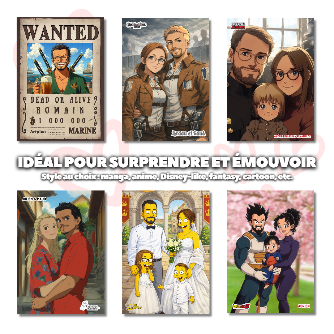 Cadeau Valentijnsdag Gepersonaliseerd Manga